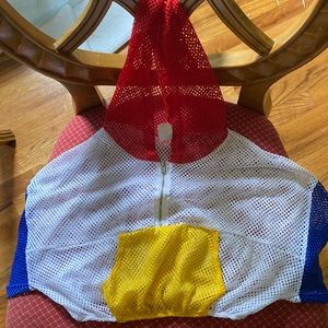 Hole colored crop top jacket.